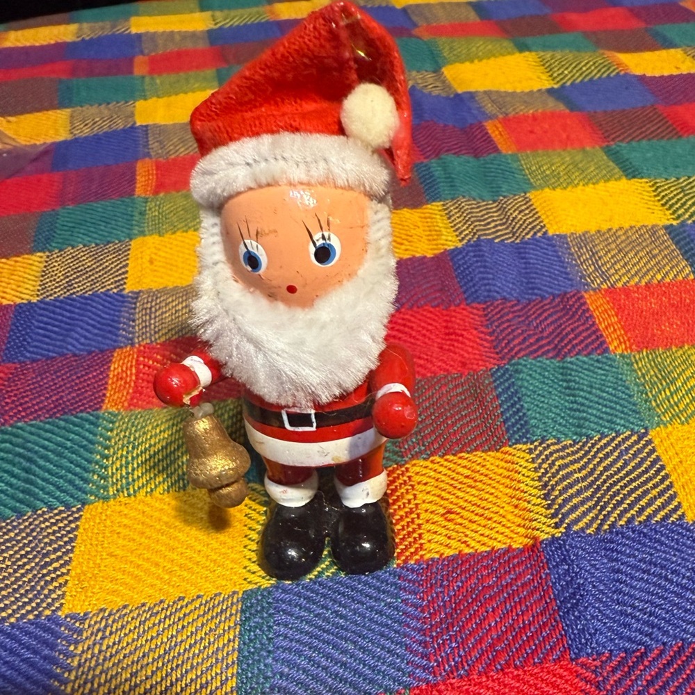 Vintage Festive Santa Claus Toy Figure